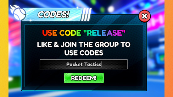 Tennis Zero code redemption screen